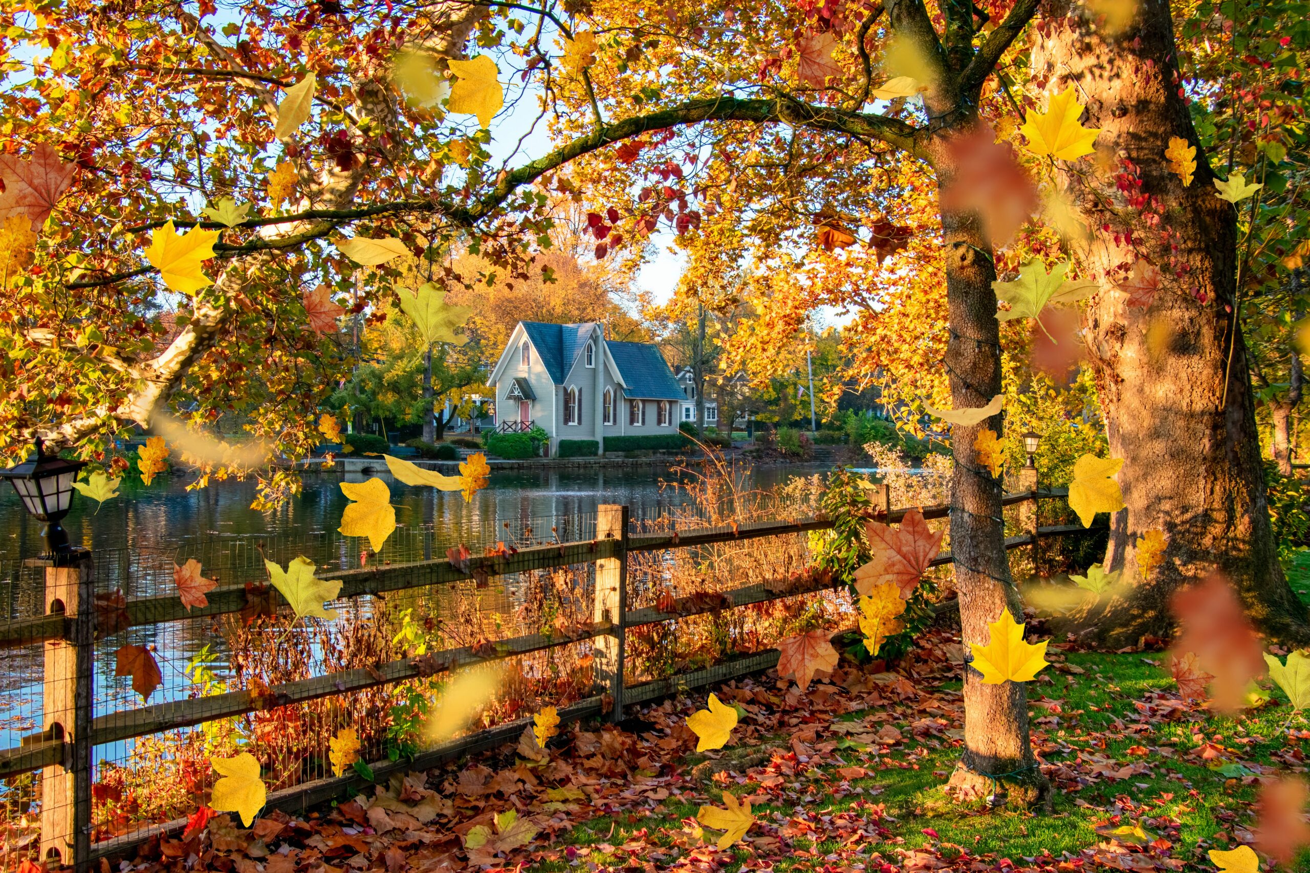 A home on a fall day in Pennsylvania